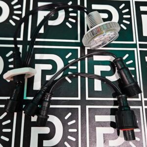 9 LED Pixel Puck Light with waterproof Mini xConnect Pigtail